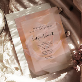 Licht Blush Roze Roze Floral Engagement Party Kaart