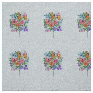 Licht boeket  Bloemen op Stem Vlinders Stof