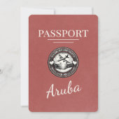 Licht Bourgogne Aruba Paspoort Bewaar de datum Save The Date (Voorkant)