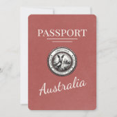 Licht Bourgogne Australië paspoort Bewaar de datum Save The Date (Voorkant)