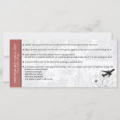 Licht Bourgogne Brazilië Bruiloft Boarding Pass (Achterkant)