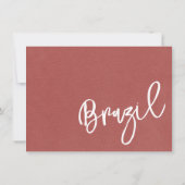 Licht Bourgogne Brazilië Paspoort Bedankkaart (Achterkant)