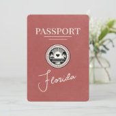 Licht Bourgogne Florida Passport Bewaar de datum Save The Date (Staand voorkant)