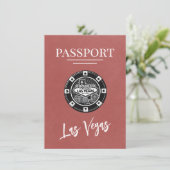 Licht Bourgogne Las Vegas Passport Bewaar de datum Save The Date (Staand voorkant)