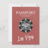 Licht Bourgogne Las Vegas Passport Bewaar de datum Save The Date (Voorkant)