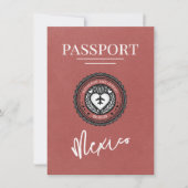 Licht Bourgogne Mexico Passport Bewaar de datum Save The Date (Voorkant)