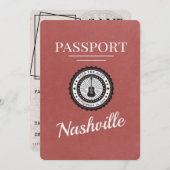 Licht Bourgogne Nashville Passport Bewaar de datum Save The Date (Voorkant / Achterkant)
