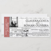 Licht Bourgondië Parijs bruiloft instapkaart (Voorkant)