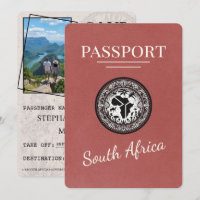 Licht Bourgondisch Zuid-Afrika paspoort