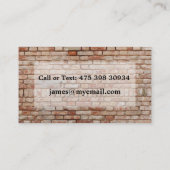 Licht Brick Pattern Wall Masonry Visitekaartje (Achterkant)