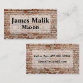 Licht Brick Pattern Wall Masonry Visitekaartje (Voorkant / Achterkant)