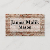 Licht Brick Pattern Wall Masonry Visitekaartje (Voorkant)