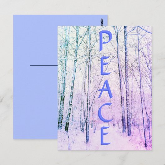 LICHT BRIEFKAART WINTER PEACE3 (Voorkant / Achterkant)