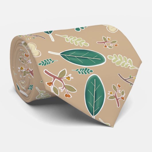 Licht bruin de Stropdas van de Bladeren en van de  (Opgerold)