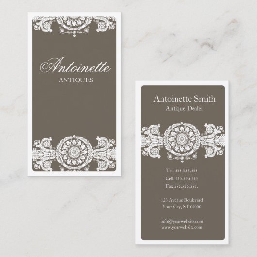 licht bruin design visitekaartje (Voorkant / Achterkant)