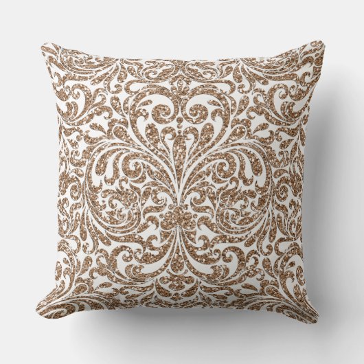 Licht bruin glitter omkeerbaar Pillow Elegant Kussen (Voorkant)