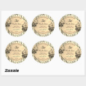 Licht bruin hout graan Sepia Rozen Product Labels (Vel)