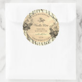 Licht bruin hout graan Sepia Rozen Product Labels (Tas)