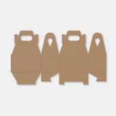 Licht bruin, koffiehoes bedankdoosjes (Uitgevouwen)