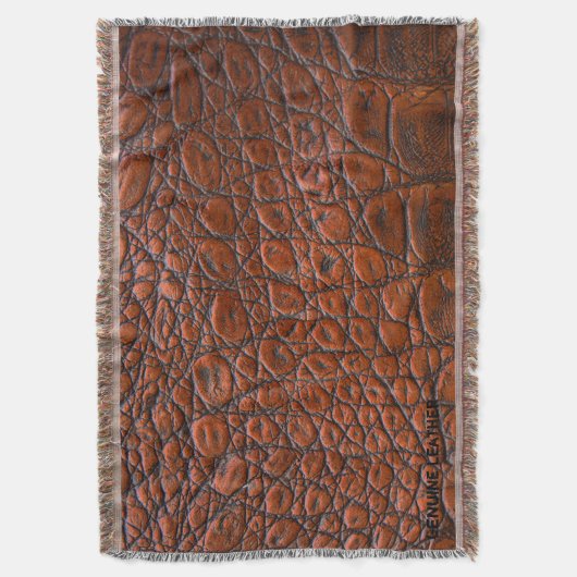 Licht bruin leder met schroefdraad deken (Voorkant Verticaal)