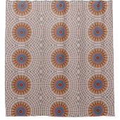 Licht bruin Mandala wiel Douchegordijn (Voorkant)
