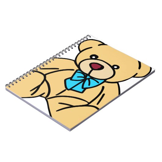 Licht bruin Traditionele Teddy Bear Notitieboek (Linkerzijde)