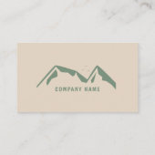 Licht bruin Visitekaartje met groene bergen (Achterkant)