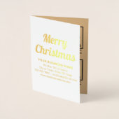 Licht Bruin Zakelijk Merk op Kerst Folie Kaart (Voorkant)