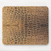 Licht bruine alligator huidafdruk muismat (Voorkant)