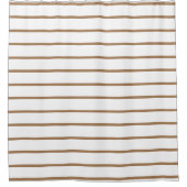 Licht bruine dunne lijnen strepen Patroon Douchegordijn (Voorkant)