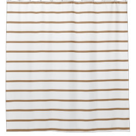 Licht bruine dunne lijnen strepen Patroon Douchegordijn