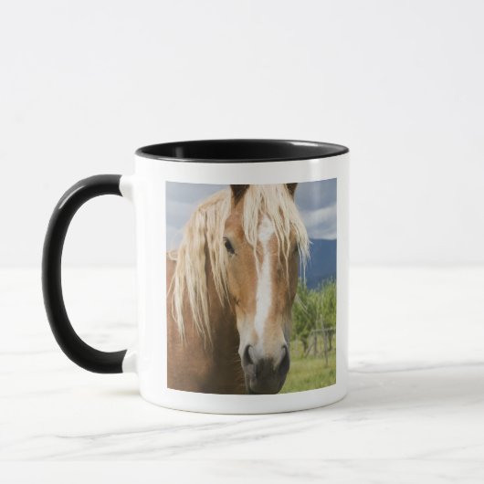 Licht bruine paard mok (Links)