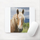 Licht bruine paard muismat (Met muis)