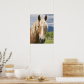 Licht bruine paard poster (Keuken)