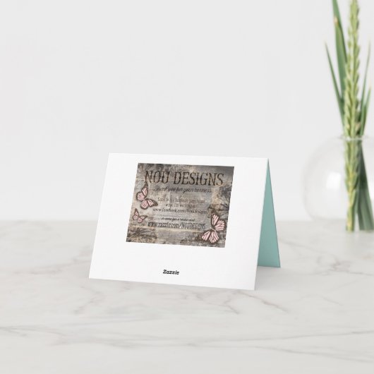 Licht Brunette Zeemeermin Dank je kaart (Achterkant)