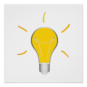 Licht Bulb-creatief idee Poster