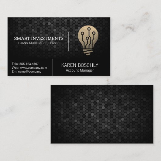 Licht Bulb Tech-Logo Visitekaartje (Voorkant / Achterkant)