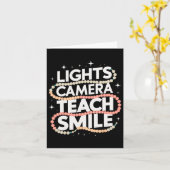 Licht Camera Leer Smile Grappig Terug naar School Kaart (Gele Bloem)