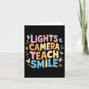 Licht Camera Leer Smile T-shirt Funny Back To Scho Kaart