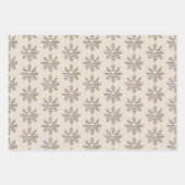 Licht Champagne Sneeuwvlok Wrapping Papier Inpakpapier Vel (Voorkant)