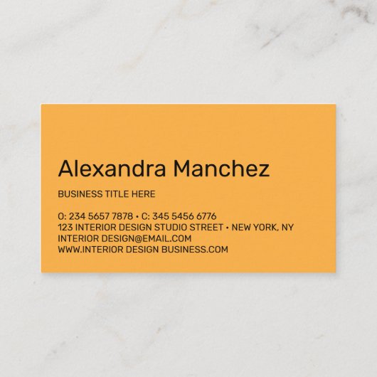 Licht Chandler Interieurontwerp Architect Meubels Visitekaartje (Achterkant)