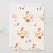 Licht Cream Burnt Oranje Floral Arch Wedding Kaart (Achterkant)