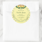 Licht crèmeproduct Etiketten gele rozen diamanten (Tas)