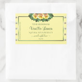 Licht crèmeproduct Etiketten gele rozen diamanten (Tas)