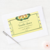 Licht crèmeproduct Etiketten gele rozen diamanten (Envelop)