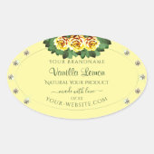 Licht crèmeproduct Etiketten gele rozen diamanten (Voorkant)