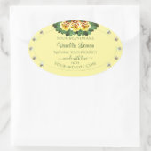 Licht crèmeproduct Etiketten gele rozen diamanten (Tas)