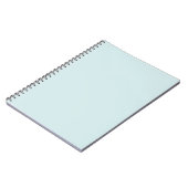 Licht cyaan effen kleur notitieboek (Linkerzijde)