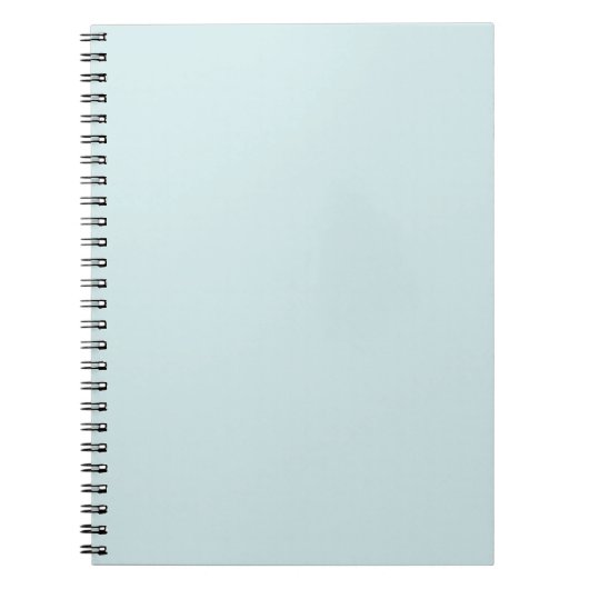 Licht cyaan effen kleur notitieboek (Voorkant)