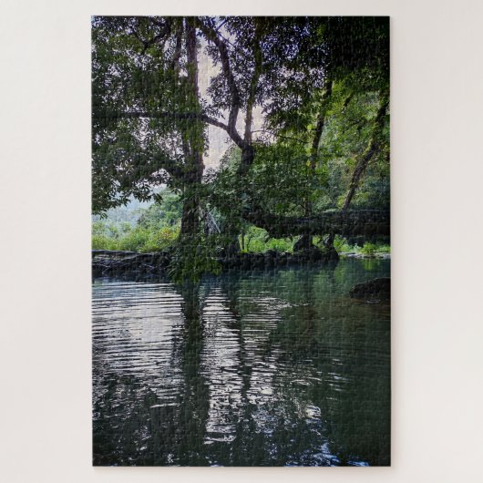 Licht dat over water beweegt legpuzzel (Verticaal)